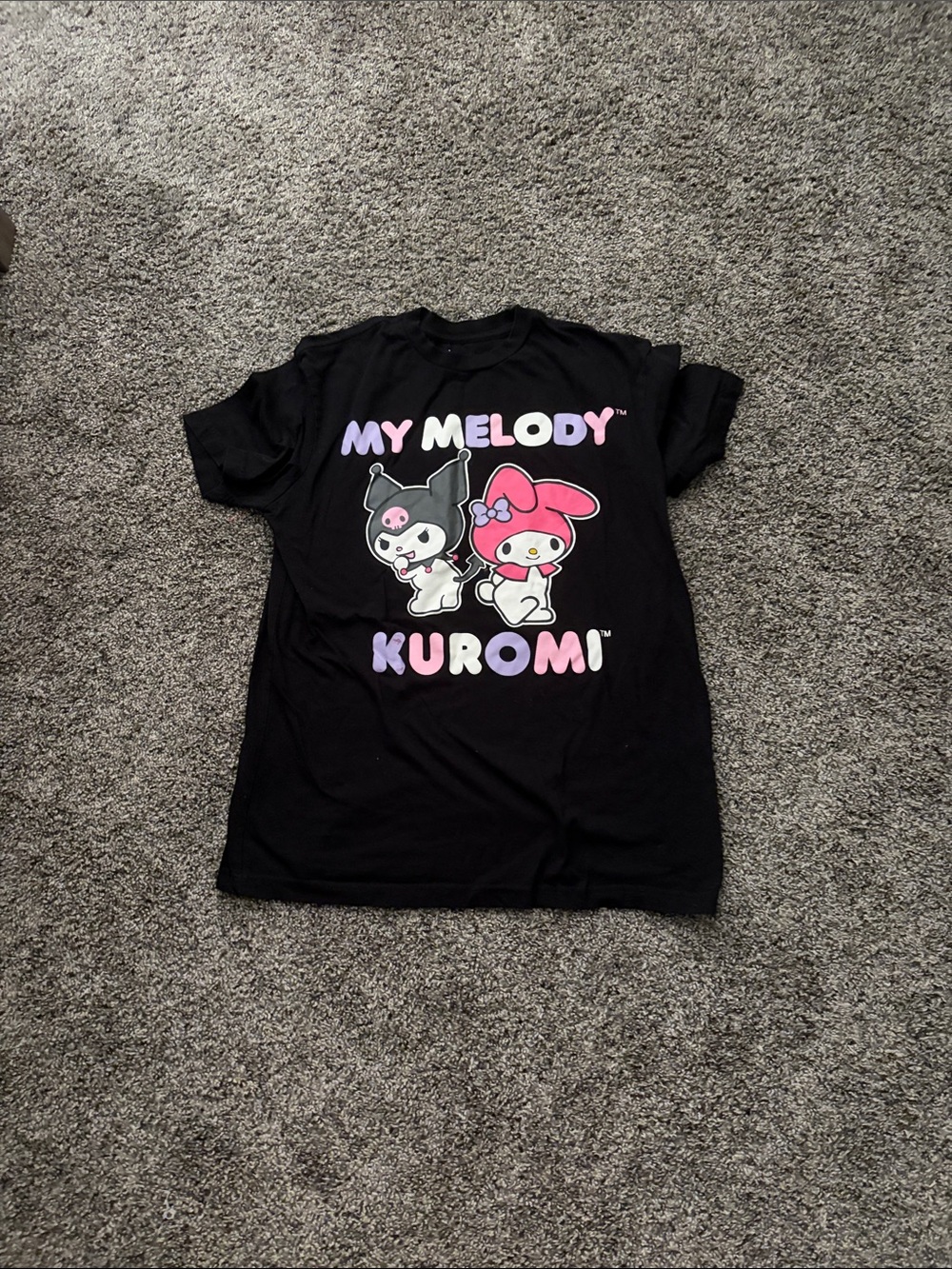 Sanrio My Melody Kuromi Black Graphic Tee - Women's Top